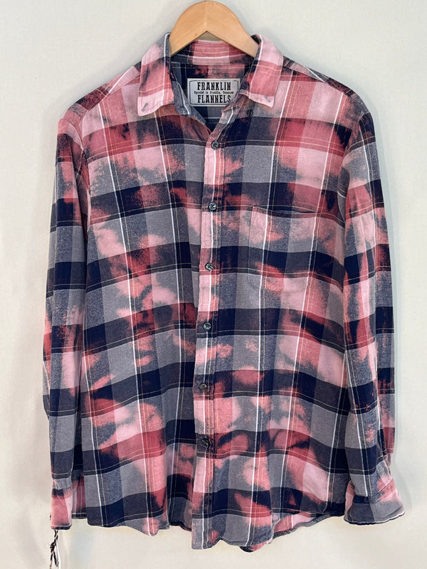 Vintage Grey, Black and Pink Flannel Size Medium