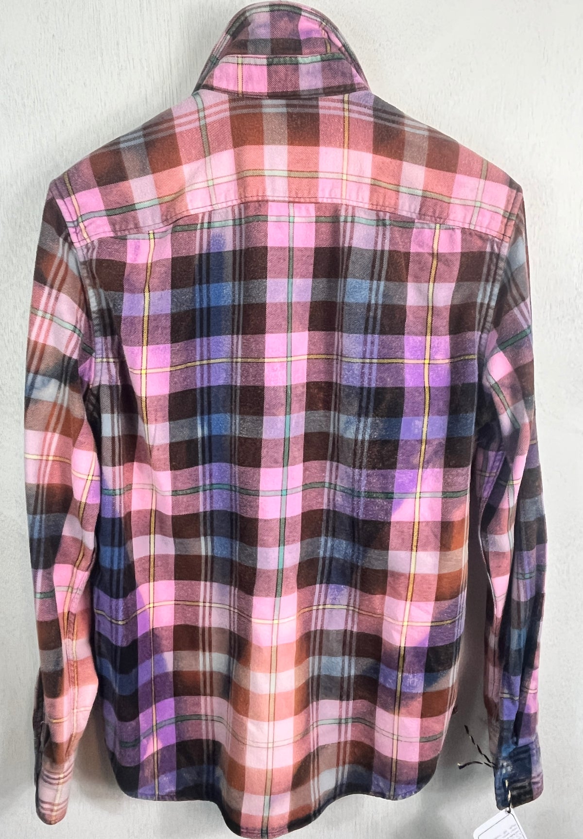 Vintage Purple, Lilac, Pink and Light Blue Flannel Size Medium