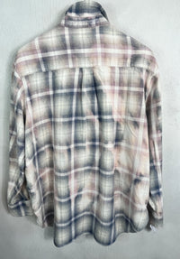 Vintage Lavender, Pink and White Flannel Size Large