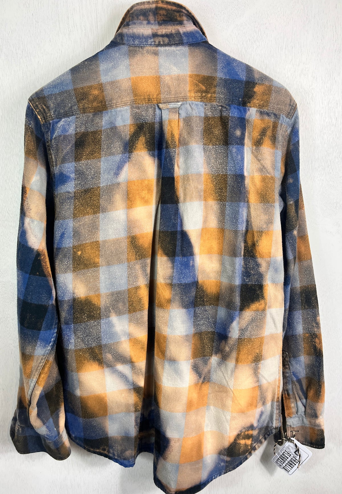 Vintage Blue, Black, Rust and Grey Flannel Size Large