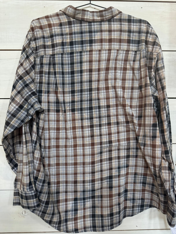 Black, Brown, and Gold lightweight Flannel Size XXL