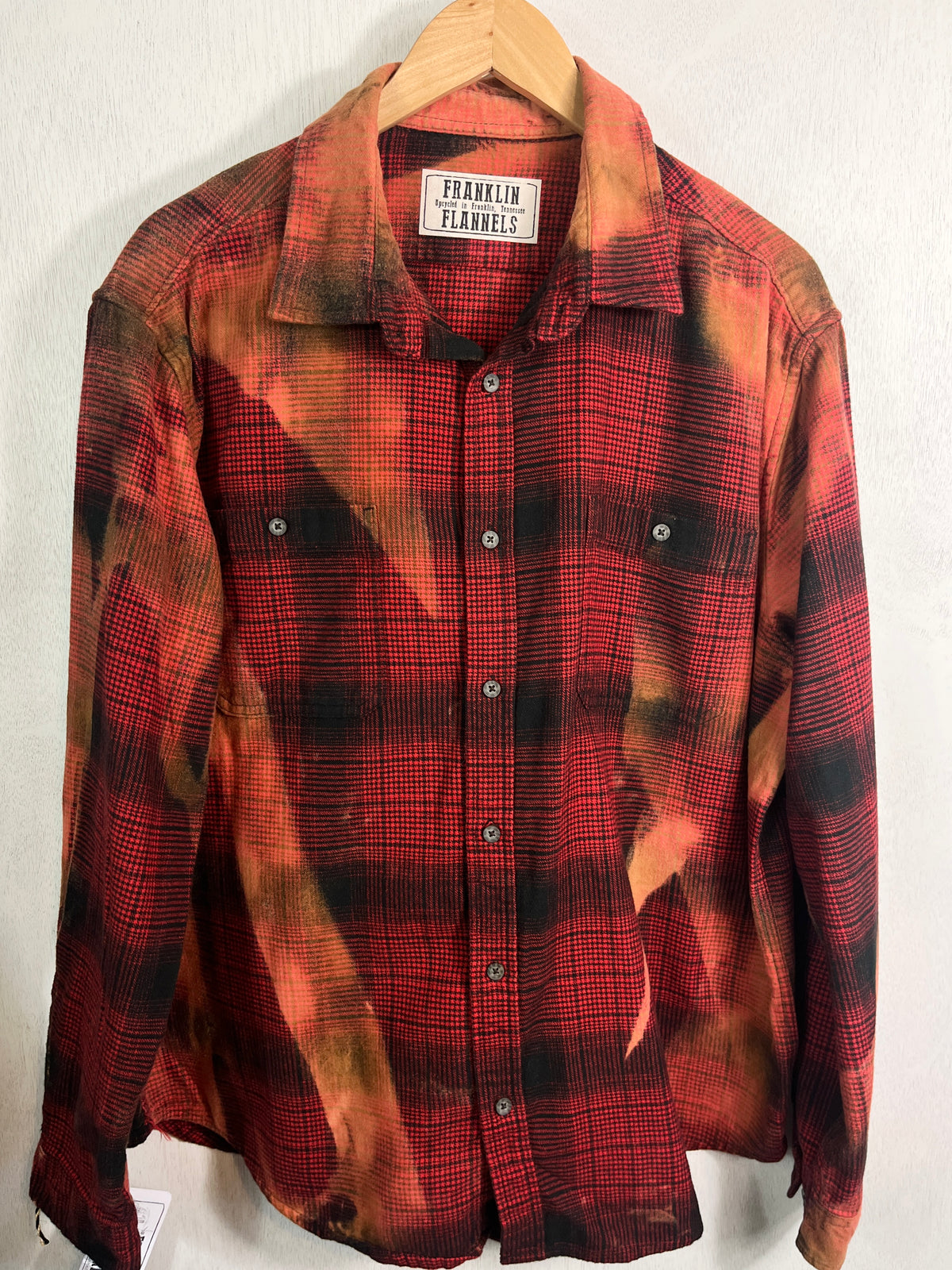 Vintage Red, Black and Gold Flannel Size XL