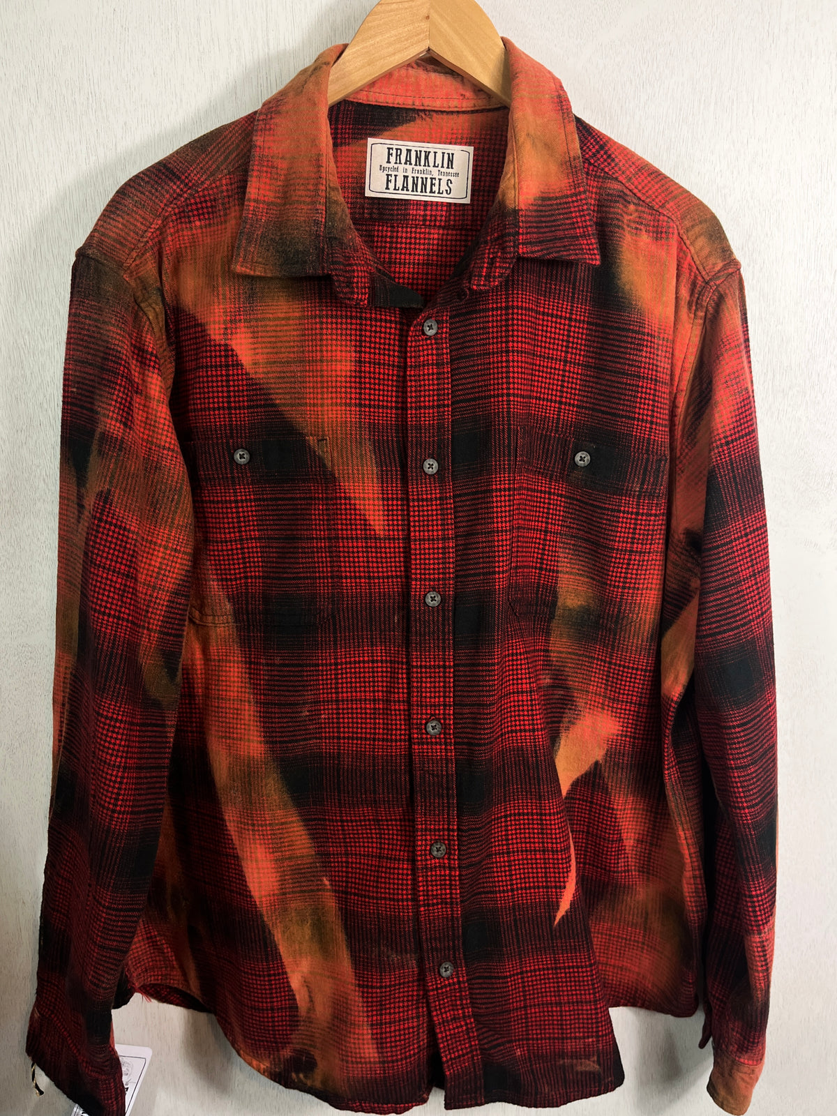 Vintage Red, Black and Gold Flannel Size XL