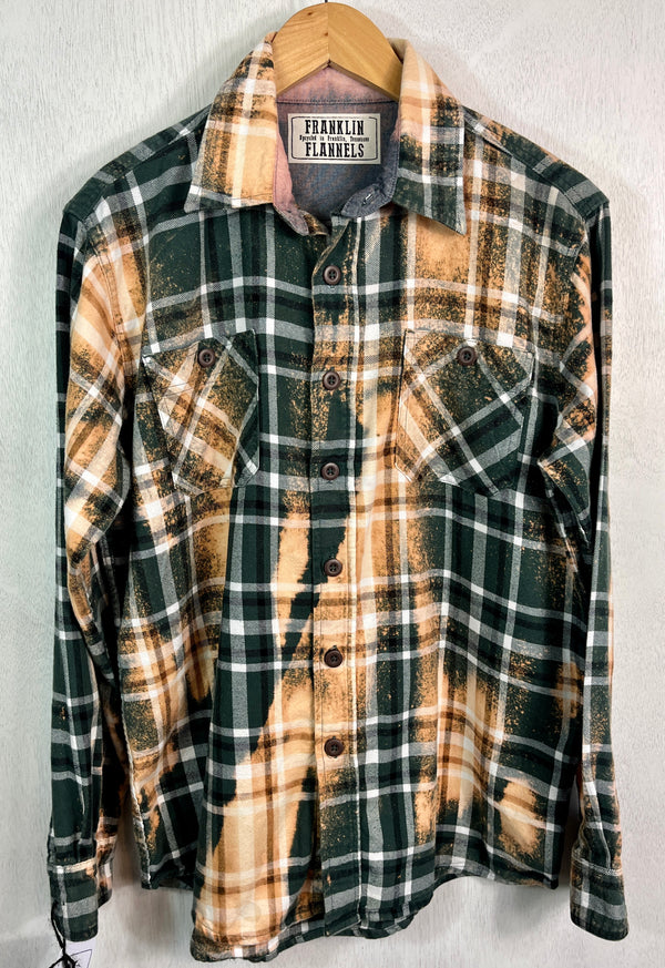 Vintage Green, Black, Gold and White Flannel Size Medium