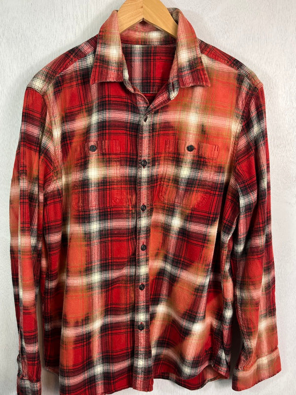 Vintage Red, Black and White Flannel Size Medium