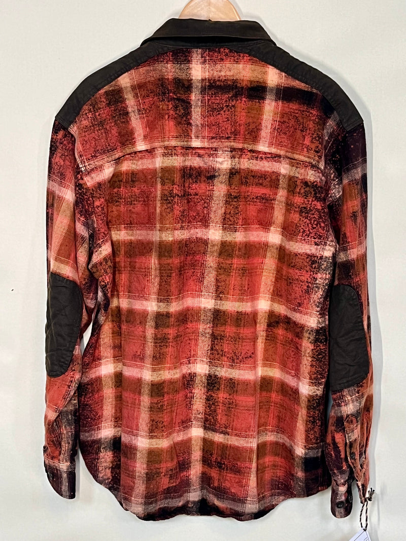 Vintage Rust, Caramel, Peach and Black Flannel Size XXL