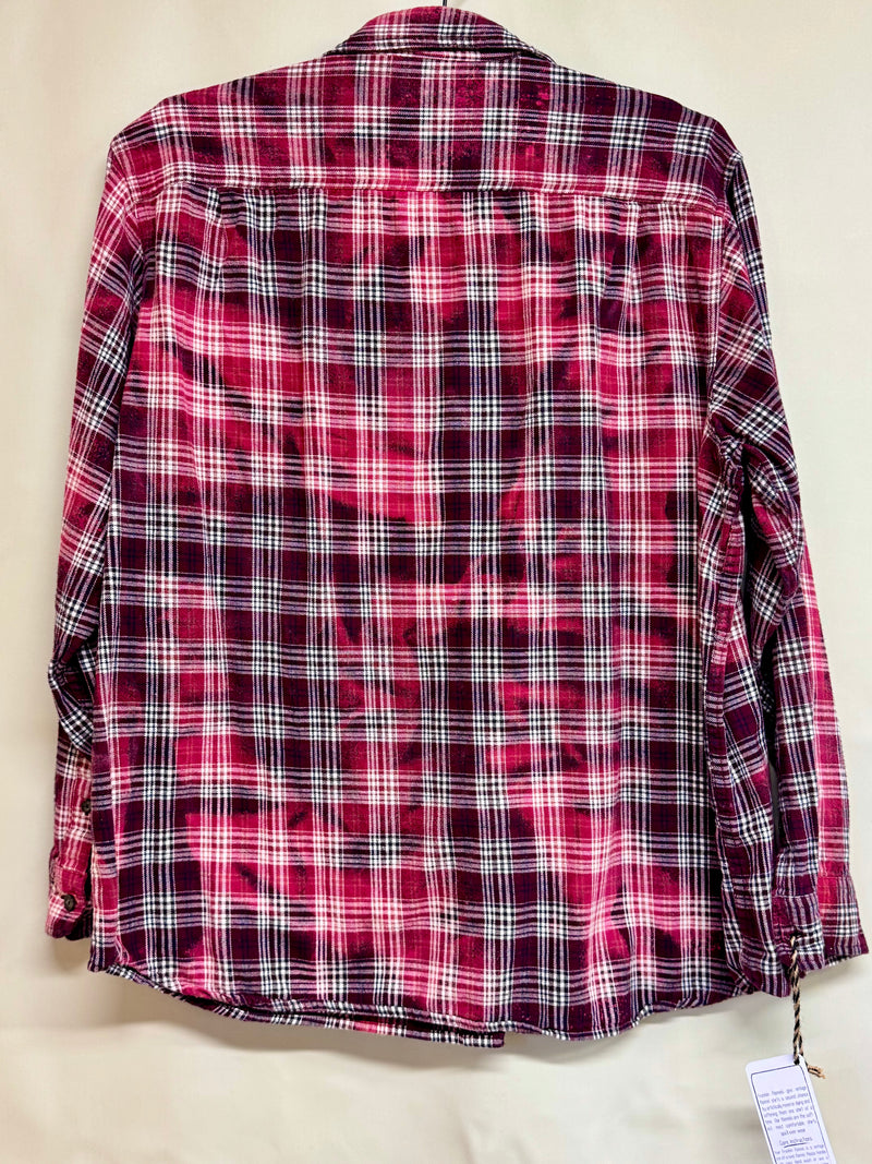 Vintage Plum, White and Pink Flannel Size XL