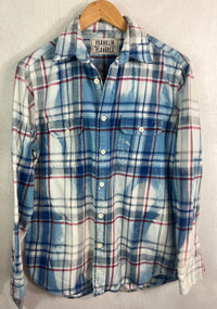 Vintage Red, White and Blue Flannel Size Medium