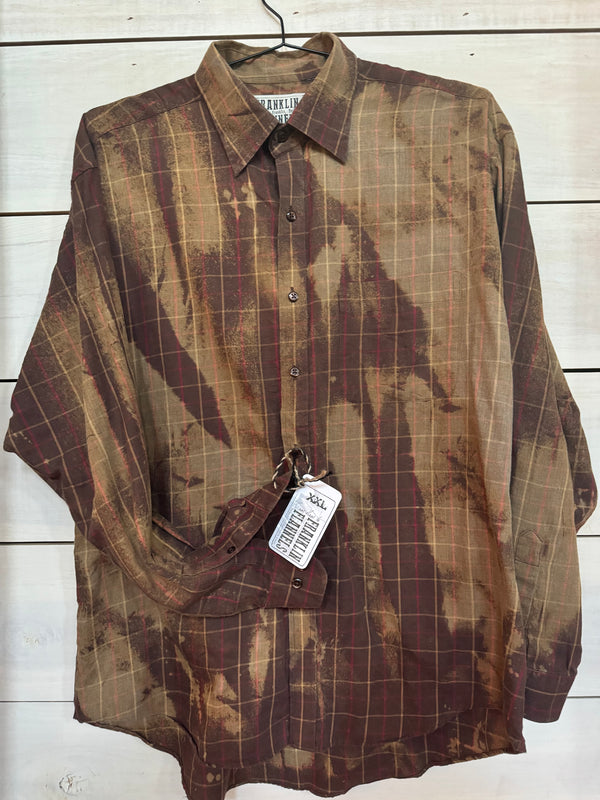 Brown, Red, and Beige lightweight Flannel Size XXL