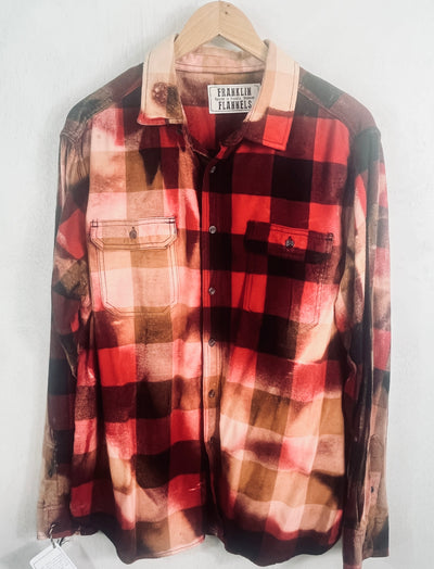 Vintage Red, Black, Pink and Rust Flannel Size XL