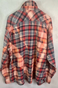 Vintage Red, Grey, White and Salmon Size XL