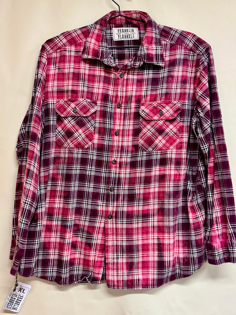 Vintage Plum, White and Pink Flannel Size XL