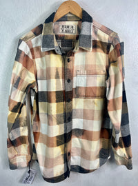 Vintage Black, Yellow, White and Brown Flannel Jacket Size Small