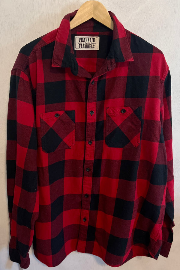 Vintage Red and Black Buffalo Check Flannel Size XL