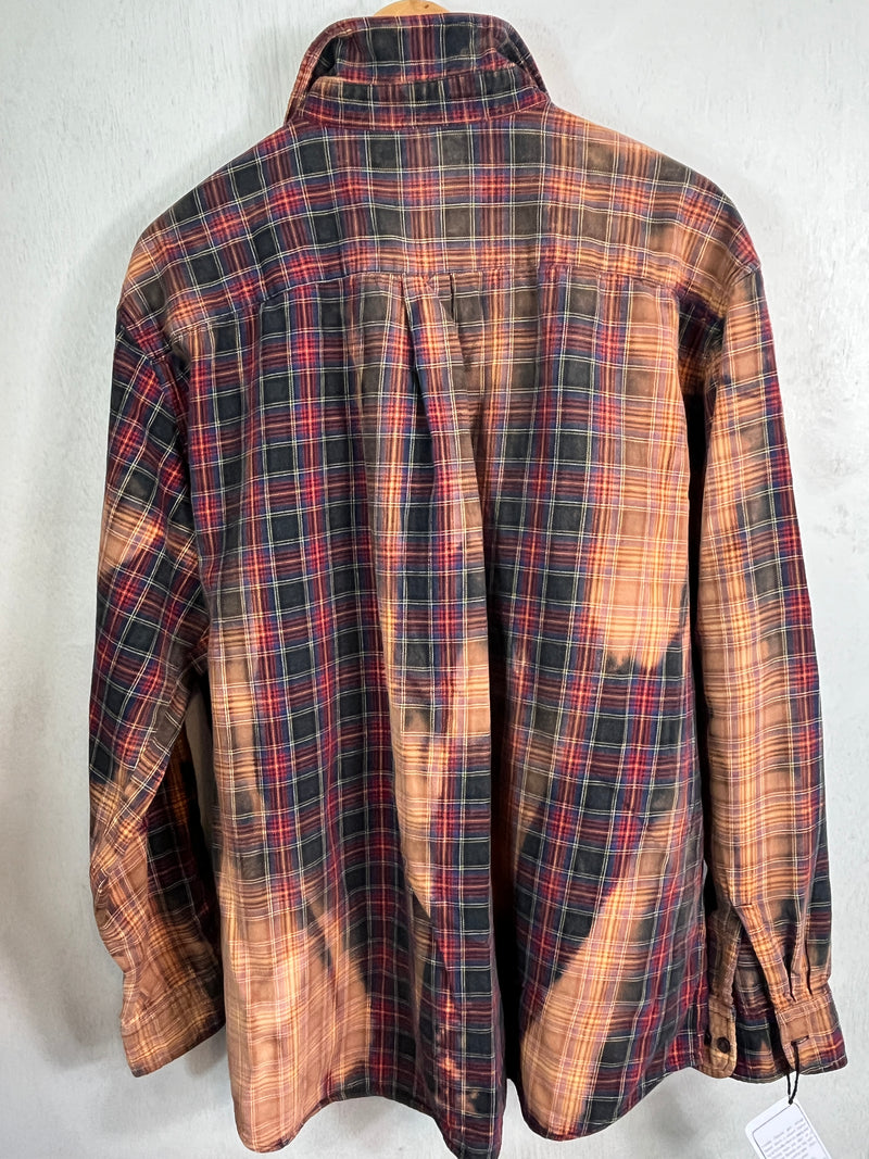 Vintage Black, Navy, Gold and White Flannel Size XL