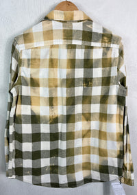 Vintage Sage, White and Maize Flannel Size Medium