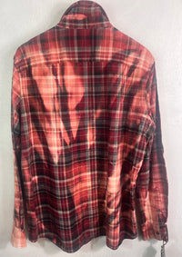 Vintage Burgundy, Grey, Pink and Black Flannel Size Medium