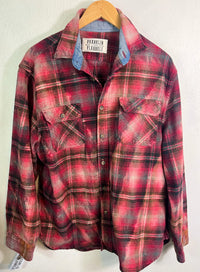 Vintage Merlot, Burgudy, Grey and Black Flannel Jacket Size XL