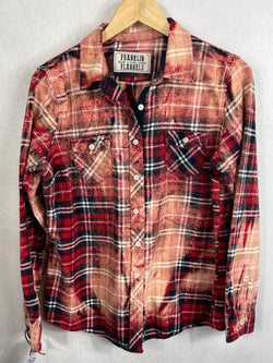 Vintae Red, Navy and White Flannel Size Small