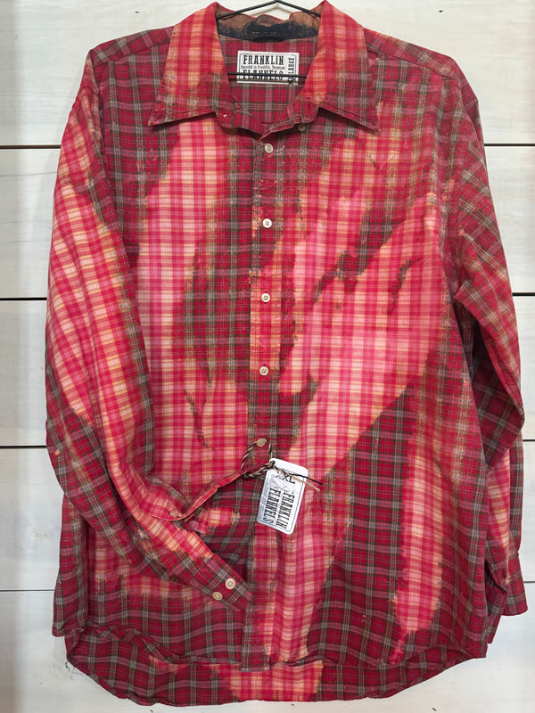 Red, Pink, Yellow, Brown lightweight Flannel Size XXL