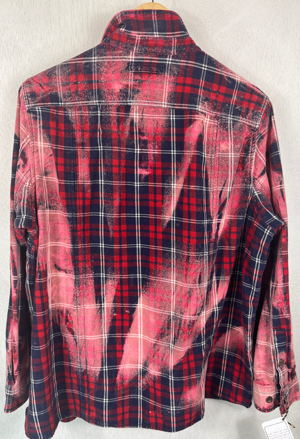 Vintage Red, Blue and Pink Flannel Size Small