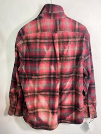Vintage Merlot, Burgudy, Grey and Black Flannel Jacket Size XL