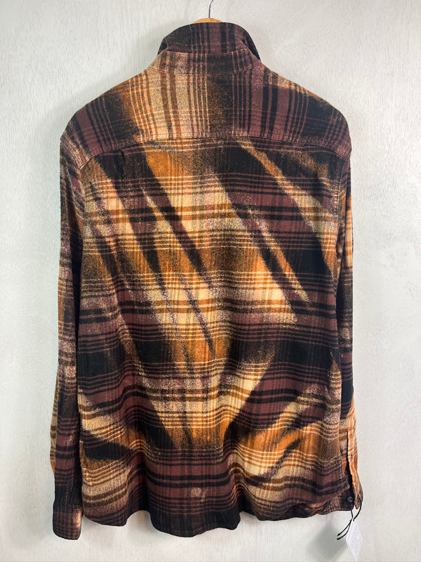Vintage Black, Brown, Camel and Gold Flannel Size XL