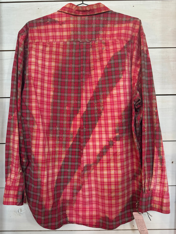 Red, Pink, Yellow, Brown lightweight Flannel Size XXL