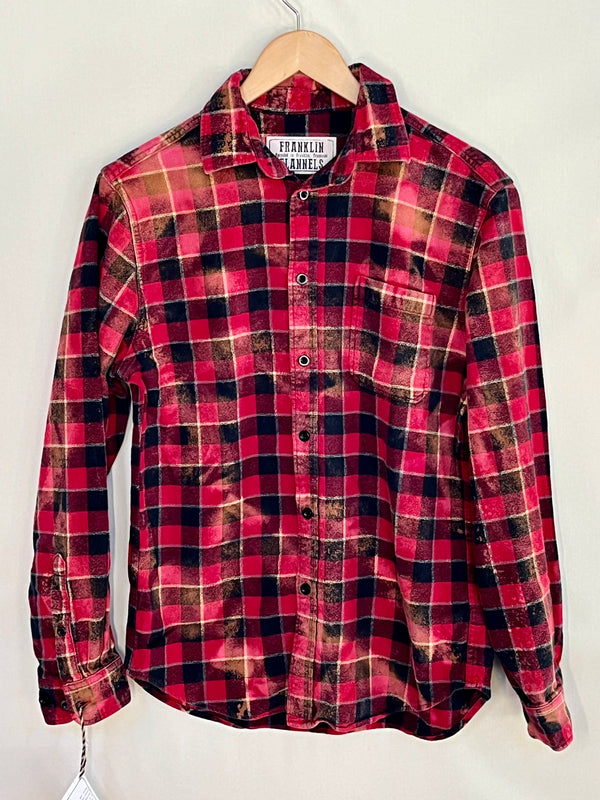 Vintage Red, Black and Caramel Flannel Size Medium