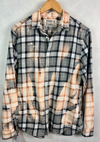 Vintage Grey, White, Black and Pink Lightweight Cotton Size Medium