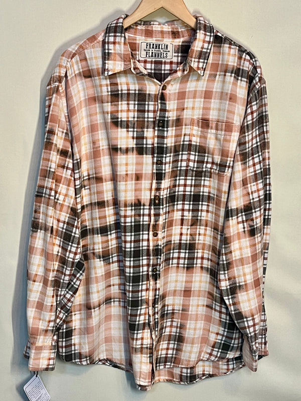 Vintage Olive, Rust and Peach Flannel Size XXL