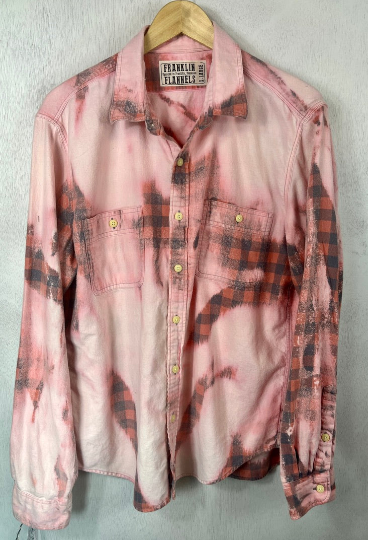 Vintage Pink and Grey Flannel Size XL