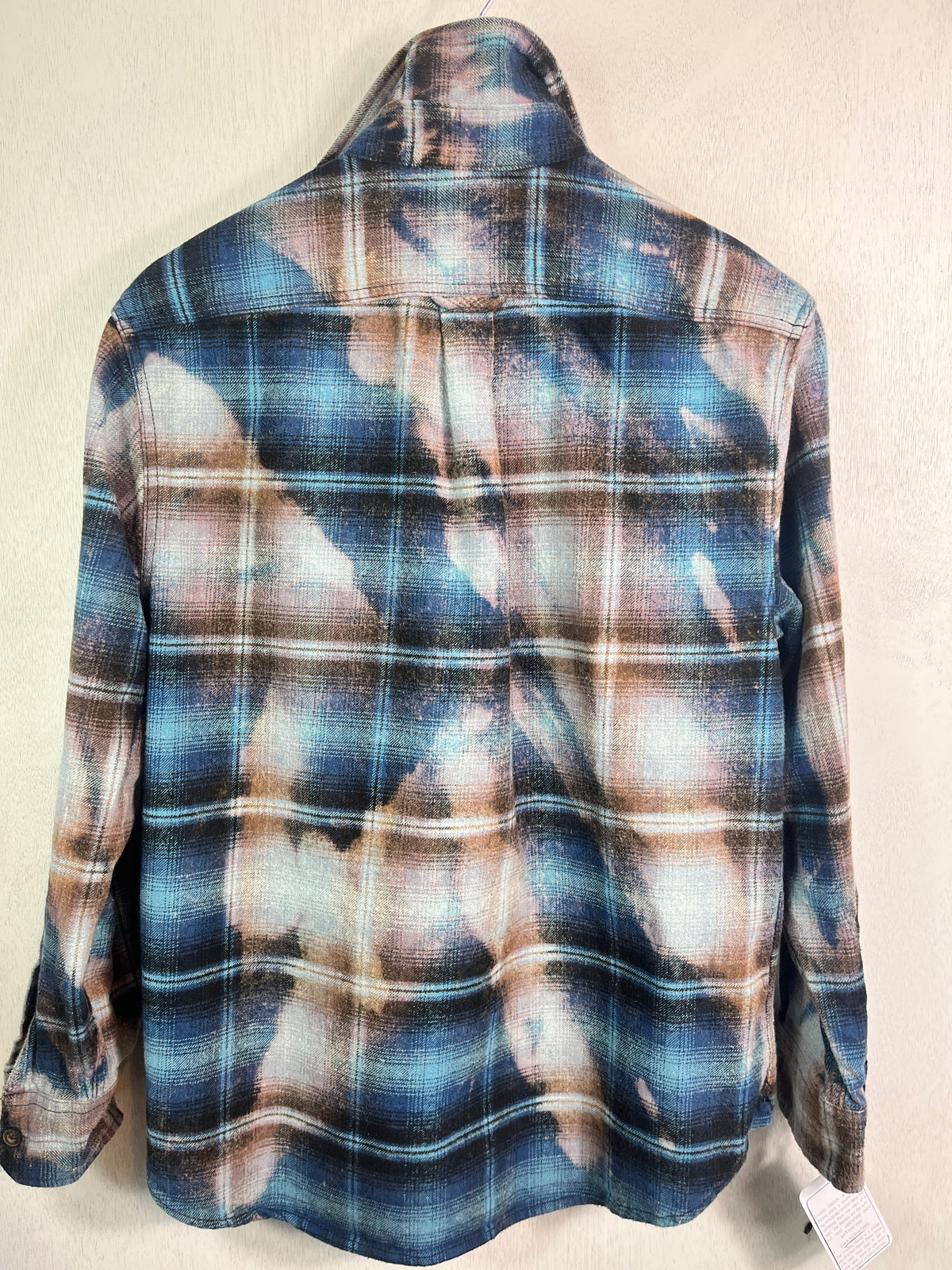 Vintage Royal Blue, Navy, Lavender, Grey and Black Flannel Jacket