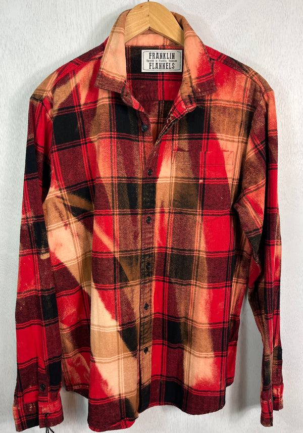 Vintage Red, Black and Gold Flannel Size Small