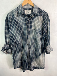 Vintage Faded Blue and White Flannel Size XL