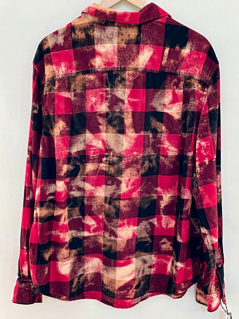 Vintage Red and Black Buffalo Check Flannel Size XL