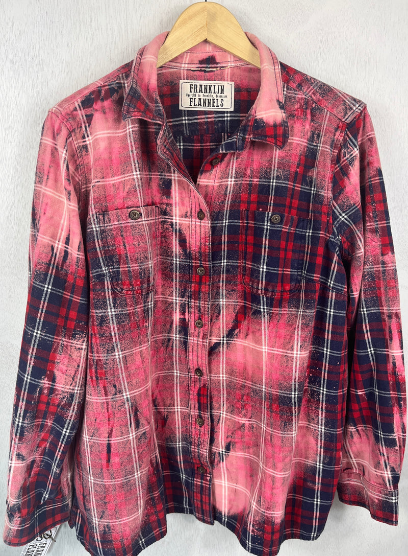 Vintage Red, Blue and Pink Flannel Size Small