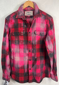 Vintage Red, Black and Pink Flannel Size Small