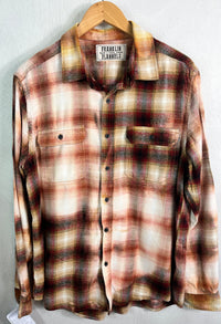 Vintage Red, Brown, Black, and Rust Flannel Size Large