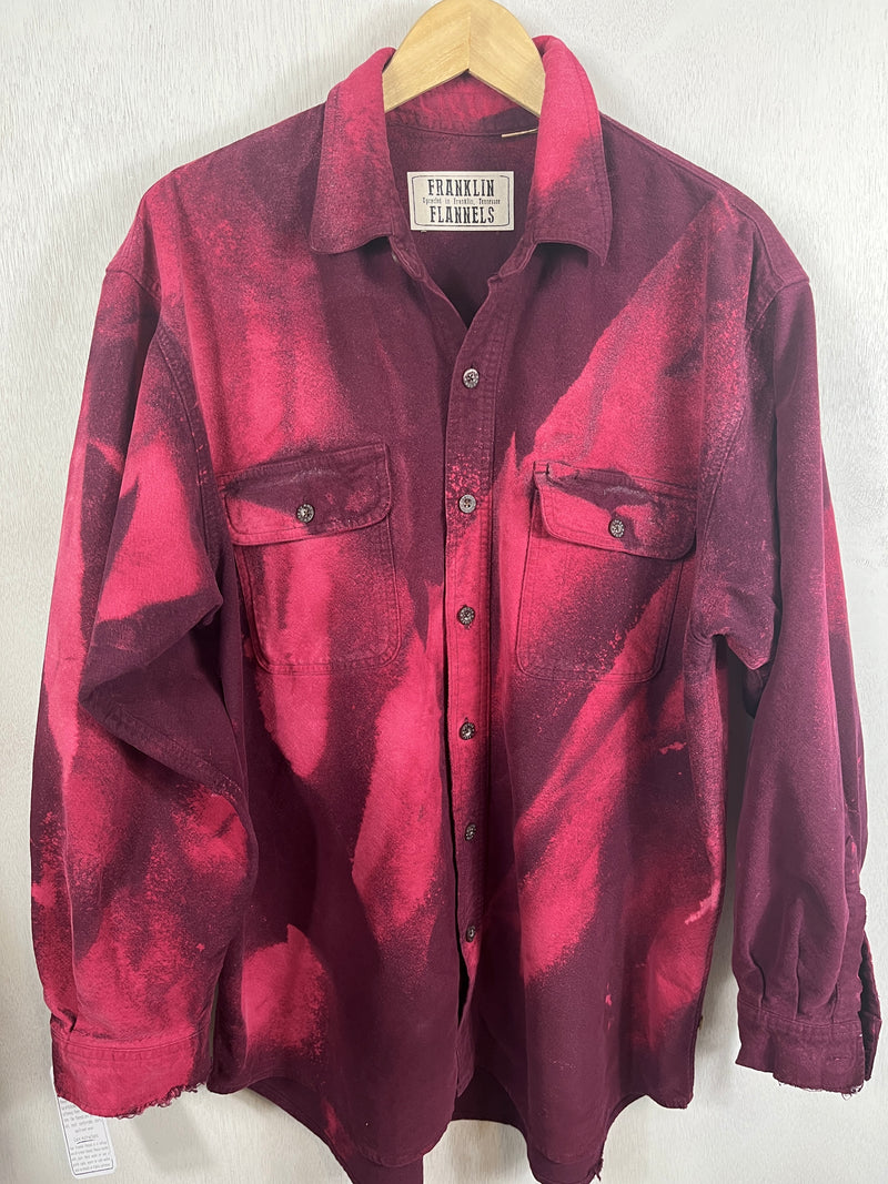 Vintage Burgundy and Magenta Chambray Flannel Jacket Size XL
