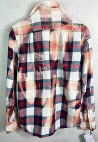 Vintage Red, White and Blue Flannel Size Small