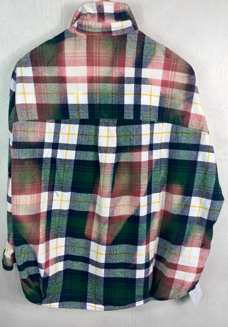 Vintage Green, Navy Blue, Yellow, White and Pink Size Medium