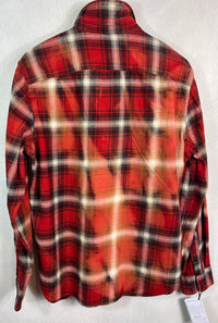 Vintage Red, Black and White Flannel Size Medium
