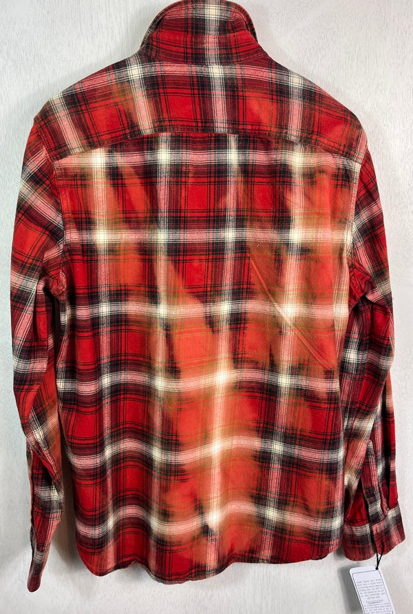 Vintage Red, Black and White Flannel Size Medium