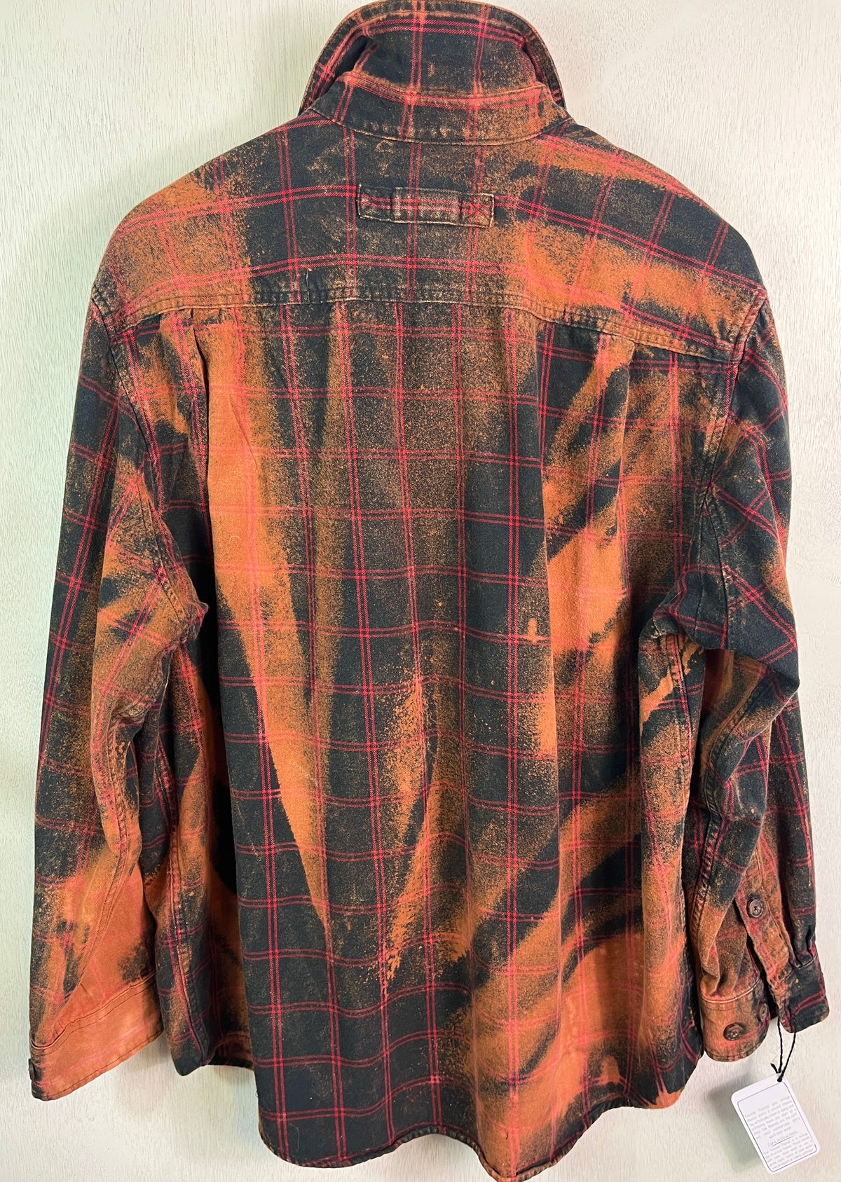 Vintage Black, Red, Rust and Pink Flannel Size Large