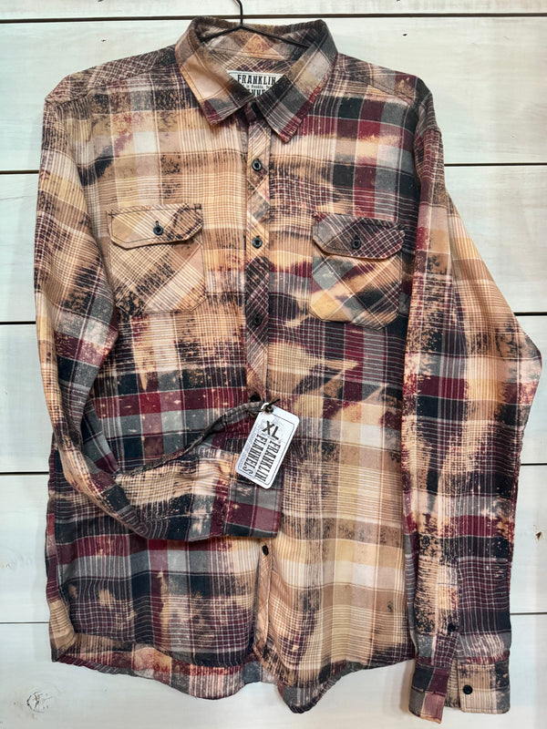 Black, Gray, Red, and Beige lightweight Flannel Size XL