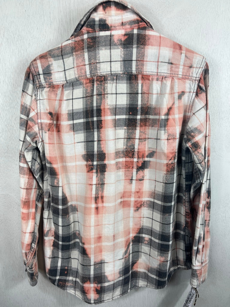 Vintage Pink, White and Grey Flannel Size Small