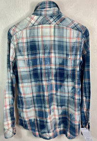 Vintage, Navy, Light Blue, White and Red Lightweight Denim Size Small