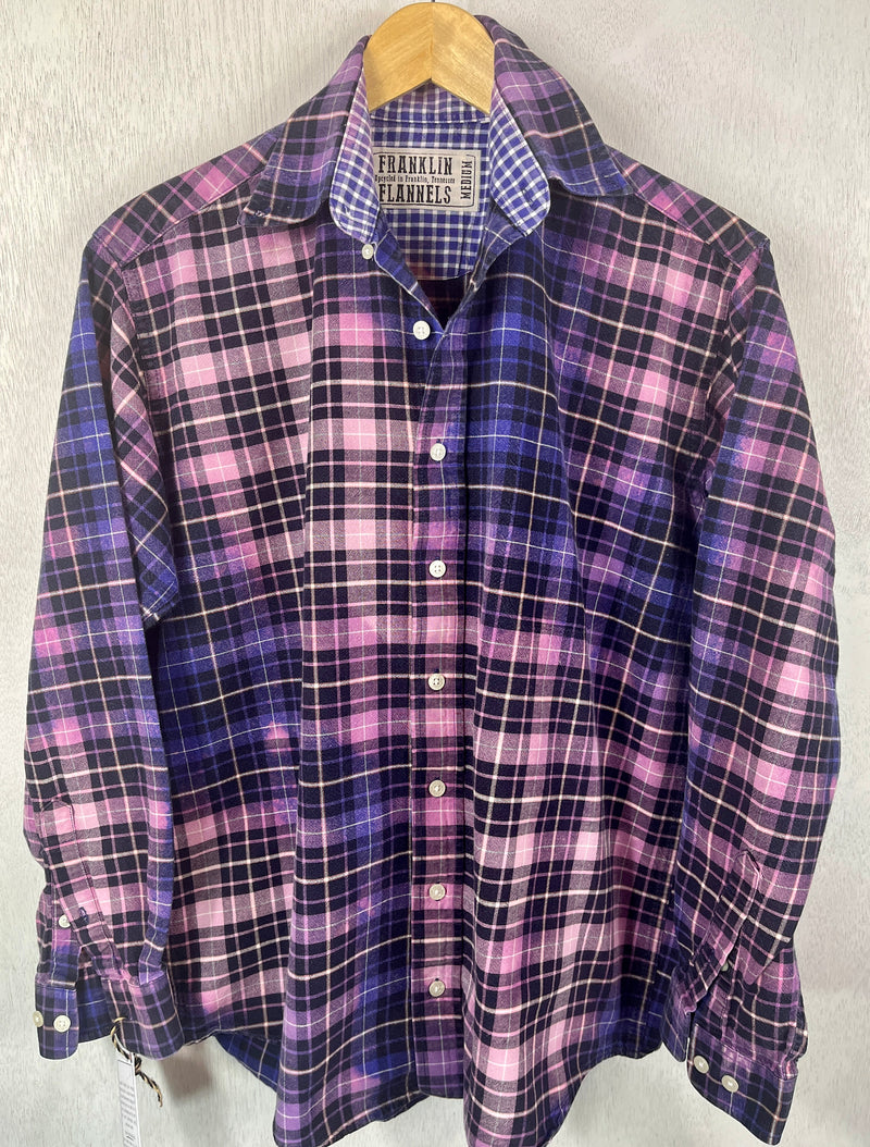 Vintage Purple, Black and Lavender Flannel Size Medium