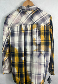 Vintage Yellow, Navy and White Flannel Size Small